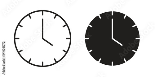 Time icon. set of web icons on white background