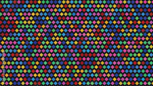 Stained Glass inspired mosaic art with vibrant colors and geometric tessellation pattern, abstract design with intricate details