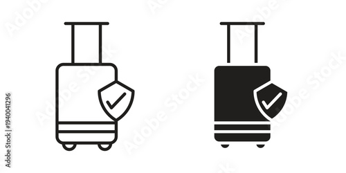 Travel insurance icon. set of web icons on white background