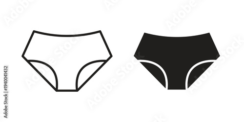 Underpants icon. set of web icons on white background