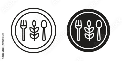 Vegetarian food icon. set of web icons on white background