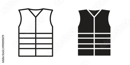 Vest jacket icon. set of web icons on white background