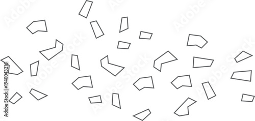 Random Confetti Paper Pieces Scatter Isolated on Transparent Background PNG
