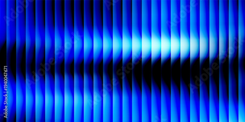 Dynamic cyan blue abstract flow with glowing highlights and rhythmic vertical lines representing speed connectivity and digital energy movement