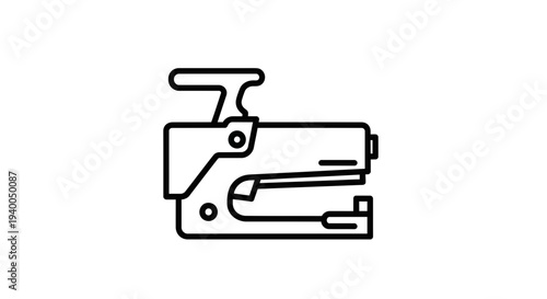 Staple Gun Icon: Office Tool for Fastening Paperwork