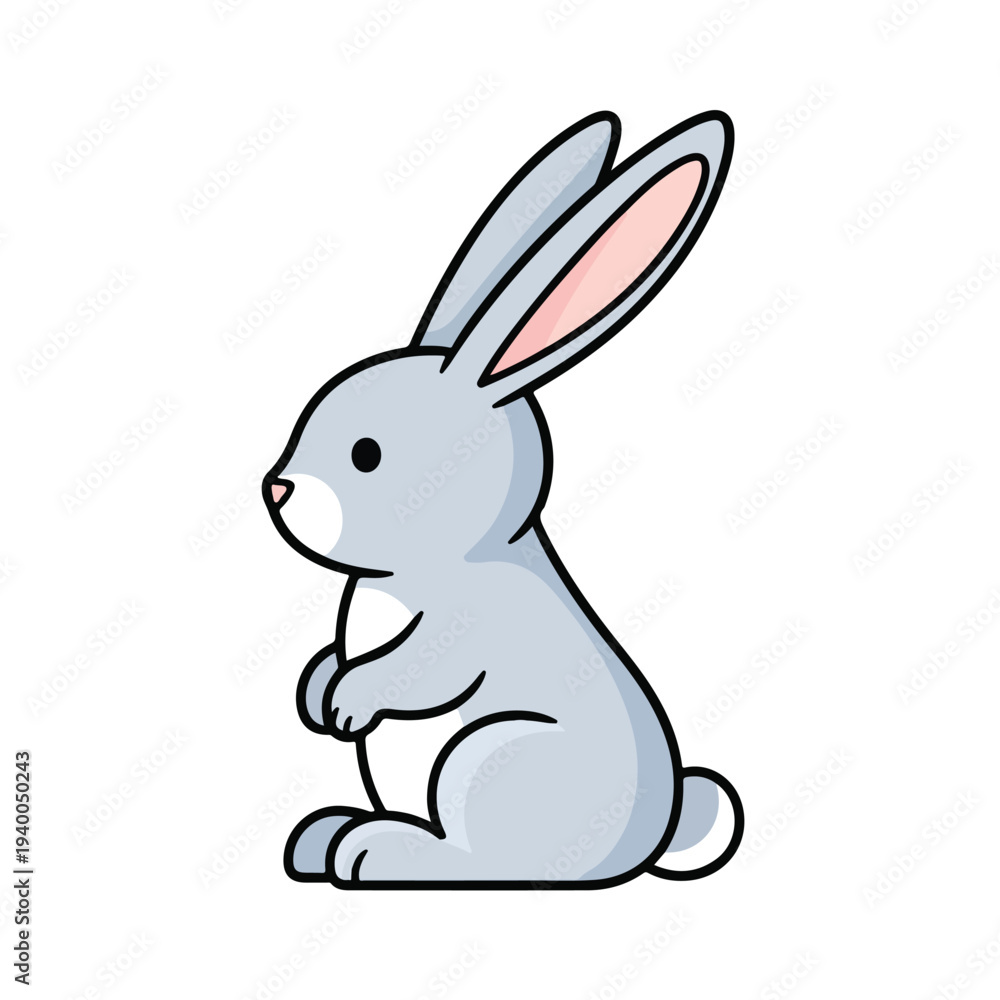 Obraz premium A sitting Easter bunny with long ears