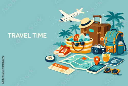 Travel Items And Summer Time
