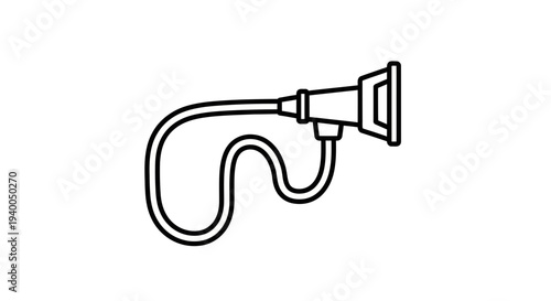 Vintage Stethoscope Icon, Medical Tool, Healthcare Symbol, Vector Illustration