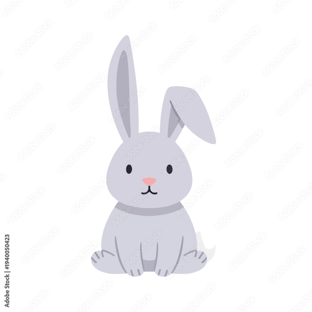 Obraz premium A sitting Easter bunny with long ears