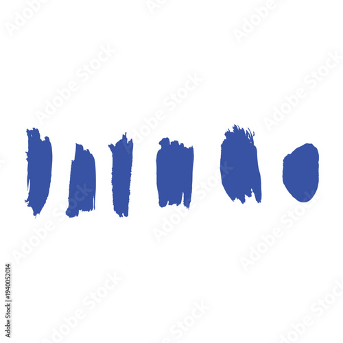 Blue and white handprint symbol of a protective glove isolated on a white background