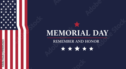Memorial day tribute honoring fallen heroes and celebrating american patriotism
