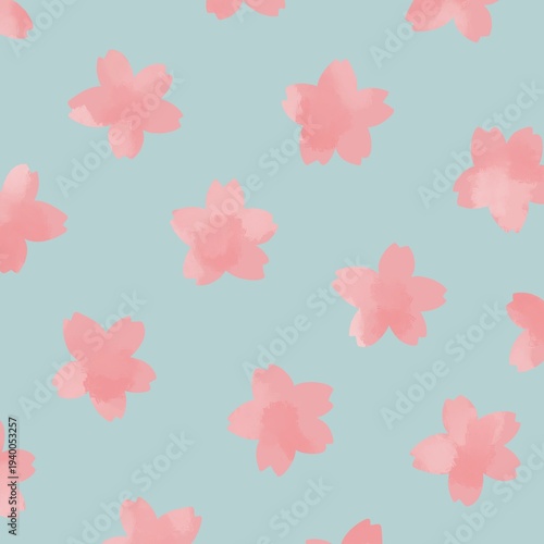 水彩の桜の壁紙・パターン