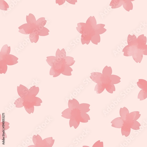 水彩の桜の壁紙・パターン