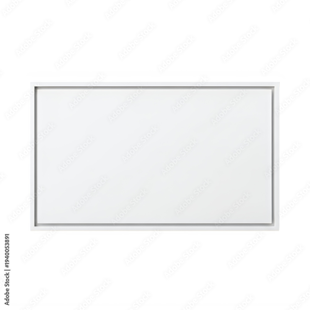 Fototapeta premium A simple rectangular shape with a clean white background and subtle border. isolated on transparent background