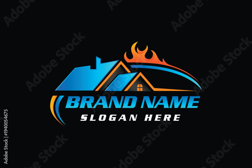 Heating and cooling logo