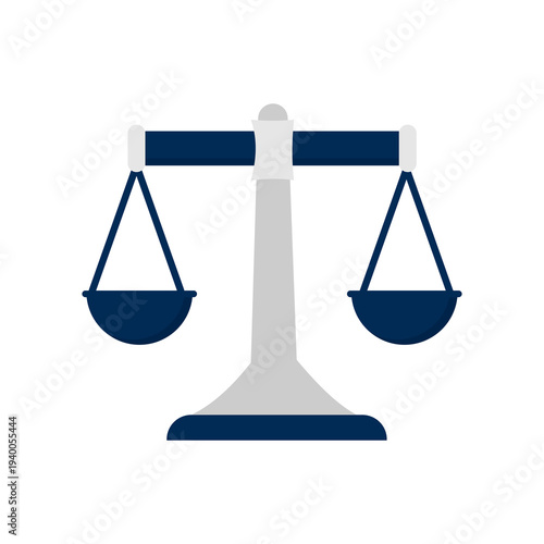 Balanced Justice Scale Icon Representing Law Equality Court System Legal Fairness and Judicial Concept Illustration