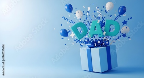 Happy father's day gift ideas for dad with blue balloons
