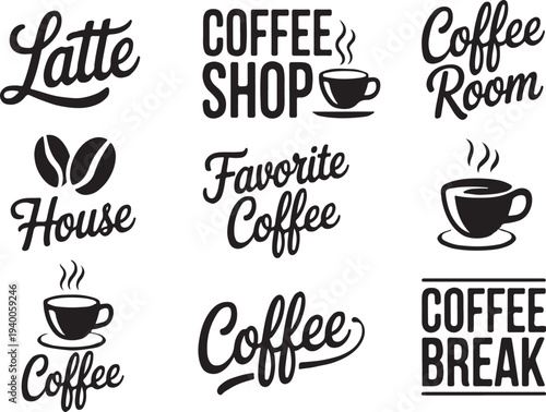 Colorful icons set flat design vector illustration