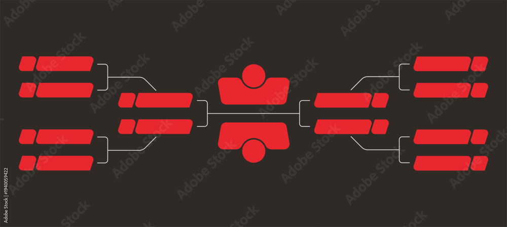 Obraz premium Tournament Bracket Template Vector Illustration 