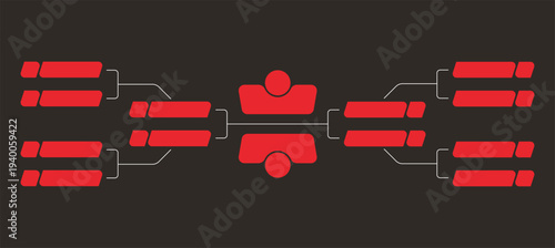 Tournament Bracket Template Vector Illustration

