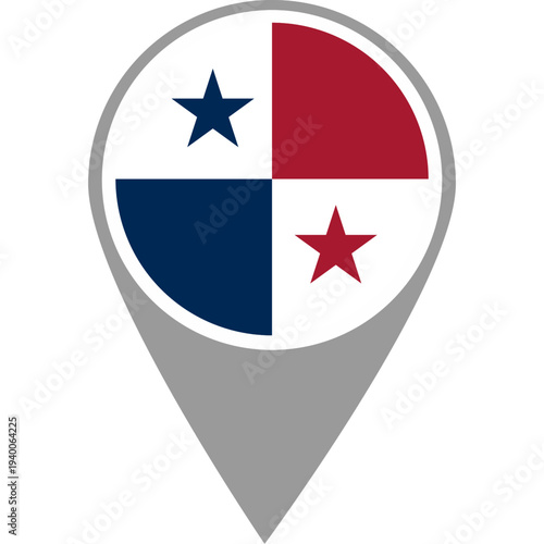 Free Download Panama flag location pin, Panama flag on location pin, Panama map pointer in high quality - GFXLoad