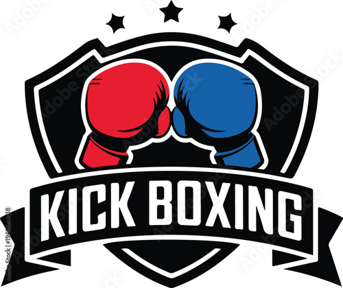 Kick Boxing Logo Martial Arts, Training, Fitness And Combat Sports Design