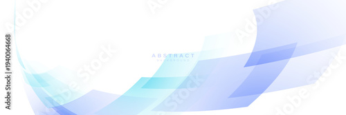 Soft blue abstract waves flow across clean white background