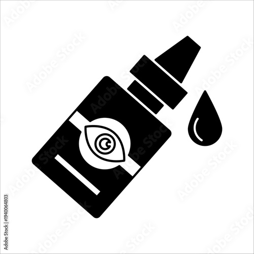 Eye drop icon. Eye health and Eye drops bottle vector illustration