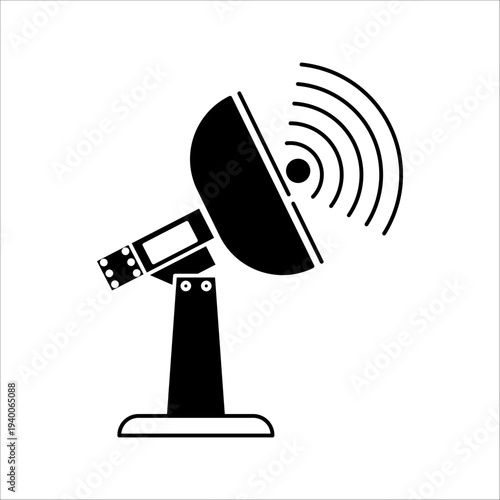 transmitter satelite antena single isolated icon with outline style