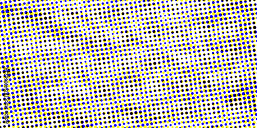 Abstract halftone vector design featuring a blue geometric dot pattern and metallic texture for a modern technology wallpaper backdrop