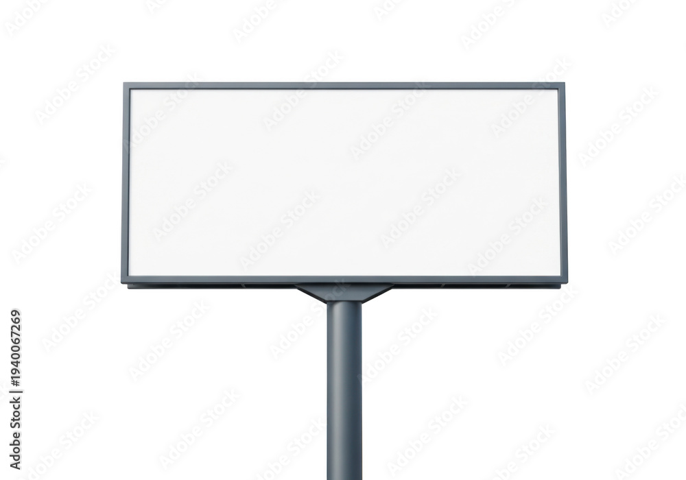 Fototapeta premium A blank billboard sign isolated on transparent background