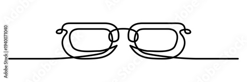 Stylish sunglasses line art drawing vector illustration