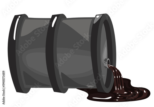 Spill of oil or dirty chemical. Image and clip art.