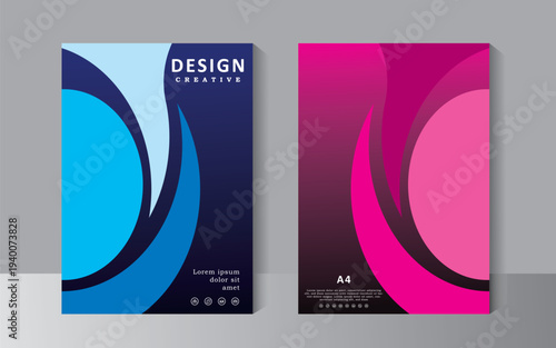 Corporate Annual Report, Book Cover Design Template in A4. Can be adapt to Brochure, Leaflet, Annual Report, Magazine, Poster, Business Presentation, vector eps 10