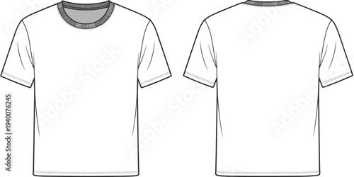 Front and Back View of a Blank White T- Shirt t-shirt
