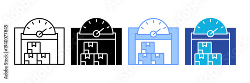 Capacity White Icon Set Design