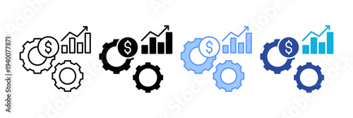 Business Operations   White Icon Set Design