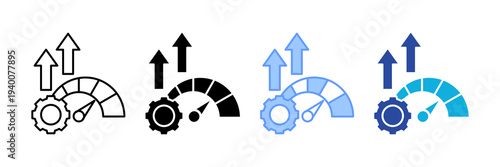 Performance White Icon Set Design
