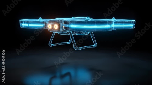 Futuristic Drone and Laser Gun Technology.