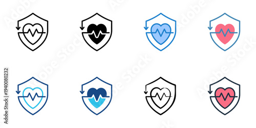 Preventative Care icons set multiple style collection. Editable stroke 
