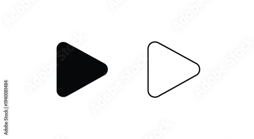 Black and white triangular shapes resembling play and pause symbols