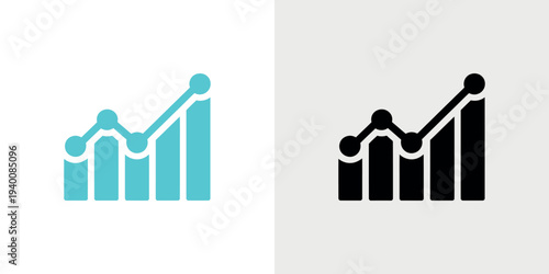 Bar graph in cyan and black chart business finance
