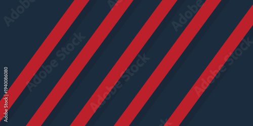 Background red stripe pattern on dark blue. Template motif wallpaper banner