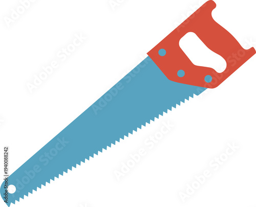 Circular saw isolated on white background sharp metal cutting tool for carpentry and construction vector illustration