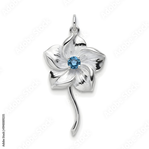 Pendant in form of flower isolated on white