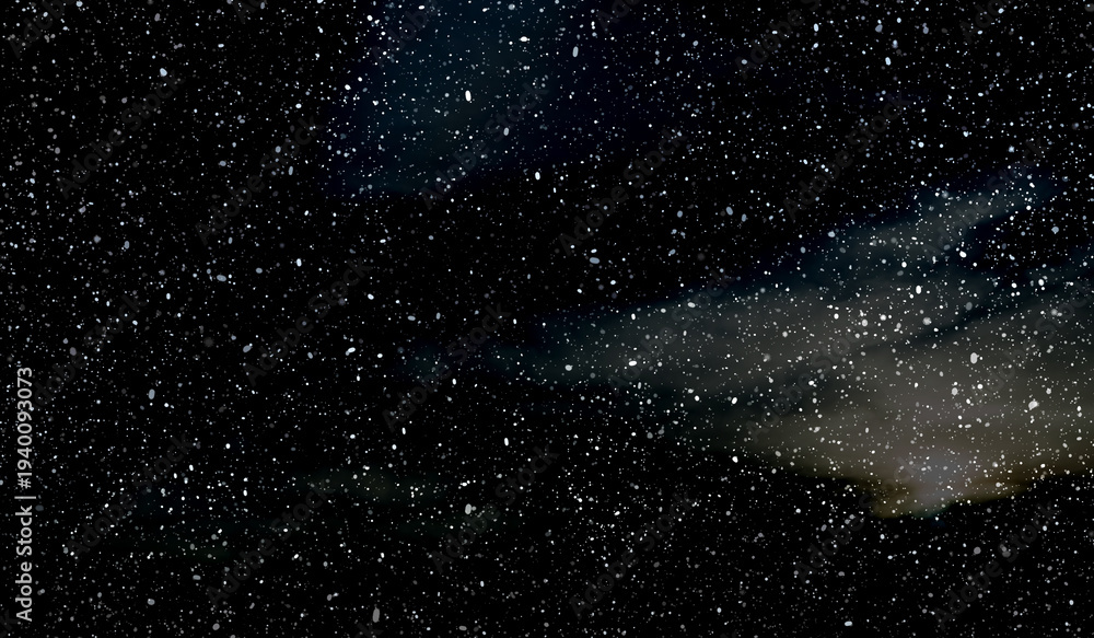 Fototapeta premium Space star shape sky night background, black starry cosmos abstract pattern dark blue science, textile cosmic galaxy astronomy decoration fantasy wallpaper landscape.