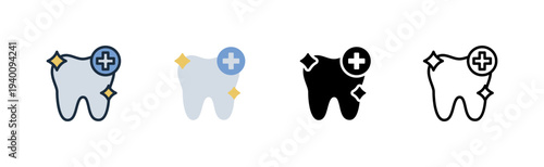 dentistry icon. tooth oral care. dental treatment. me various style icon design vector illustration
