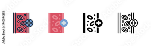 hematology icon. blood cell care. lab analysis. medic various style icon design vector illustration