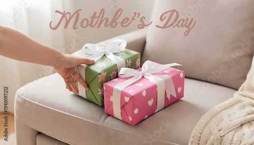 Wallpaper Mural Gift Boxes with Silver and Red Ribbons
 Torontodigital.ca