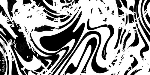 Dynamic black and white swirl background with distressed paint splatter effects, perfect for modern artistic and street-style designs.